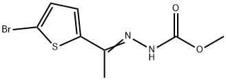 methyl (2E)-2-[1-(5-bromothiophen-2-yl)ethylidene]hydrazinecarboxylate 结构式