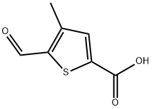 5-甲酰基-4-甲基噻吩-2-羧酸 结构式