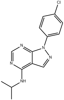 1-(4-chlorophenyl)-N-(propan-2-yl)-1H-pyrazolo[3,4-d]pyrimidin-4-amine 结构式