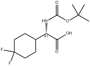 tert-butoxycarbonylamino-(4,4-difluoro-cyclohexyl)-acetic acid 结构式