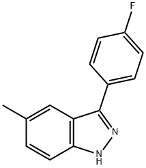 3-(4-Fluorophenyl)-5-methyl-1H-indazole 结构式