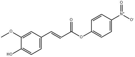 对硝基苯基反式-阿魏酸酯 结构式
