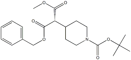 (S)-tert-butyl 4-(1-(benzyloxycarbonyl)-2-methoxy-2-oxoethyl)piperidine-1-carboxylate 结构式