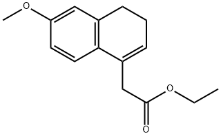 ethyl 2-(6-methoxy-3,4-dihydronaphthalen-1-yl)acetate 结构式