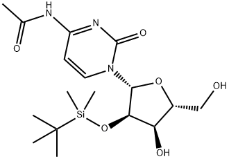 N-乙酰基-2'-O-[(叔丁基)二甲基硅烷基]胞苷 结构式