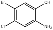 2-氨基-5-溴-4-氯苯酚 结构式