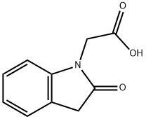 2-(2-氧亚基-2,3-二氢-1H-吲哚-1-基)乙酸 结构式