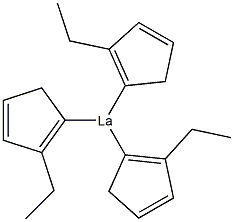 Tris(ethylcyclopentadienyl)lanthanum (III), 98% (99.9%-La) (REO) 结构式