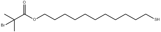 2-(2-溴异丁酰氧基)十一烷基硫醇 结构式
