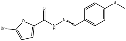 5-bromo-N'-[4-(methylsulfanyl)benzylidene]-2-furohydrazide 结构式