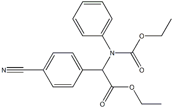 Ethyl 2-(4-cyanophenyl)-2-((ethoxycarbonyl)(phenyl)amino)acetate 结构式