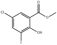 5-氯-2-羟基-3-碘苯甲酸甲酯 结构式