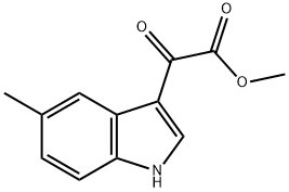 2-(5-甲基-3-吲哚基)-2-氧代乙酸甲酯 结构式