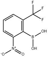 2-Trifluoromethyl-6-nitrophenylboronic acid 结构式