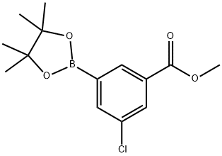 3-氯-5-甲氧酰基苯硼酸频哪醇酯 结构式