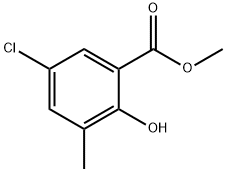 5-氯-2-羟基-3-甲基苯甲酸甲酯 结构式