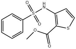 methyl 3-(phenylsulfonamido)thiophene-2-carboxylate 结构式
