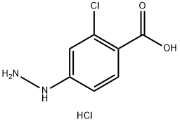 2-氯-4-肼基苯甲酸盐酸盐 结构式