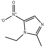 1-乙基-2-甲基-5-硝基-1H-咪唑 结构式