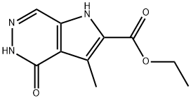 Ethyl 3-methyl-4-oxo-4,5-dihydro-1H-pyrrolo[2,3-d]pyridazine-2-carboxylate 结构式