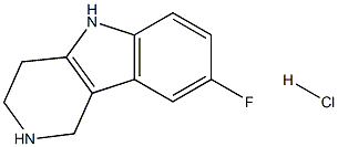 8-氟-2,3,4,5-四氢-1H-吡啶并[4,3-B]吲哚盐酸盐 结构式