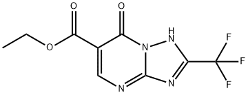 7-氧代-2-(三氟甲基)-1,7-二氢-[1,2,4]三唑并[1,5-A]嘧啶-6-甲酸乙酯 结构式