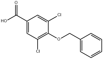 3,5-二氯-4-苯基甲氧基苯甲酸 结构式