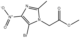 2-(5-溴-2-甲基-4-硝基-1H-咪唑-1-基)乙酸甲酯 结构式