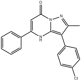 3-(4-氯苯基)-2-甲基-5-苯基吡唑并[1,5-A]嘧啶-7(1H)-酮 结构式