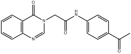 N-(4-acetylphenyl)-2-(4-oxoquinazolin-3(4H)-yl)acetamide 结构式