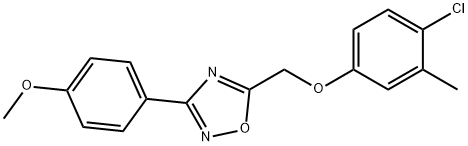 5-((4-氯-3-甲基苯氧基)甲基)-3-(4-甲氧基苯基)-1,2,4-恶二唑 结构式