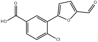 4-氯-3-(5-甲酰基呋喃-2-基)苯甲酸 结构式