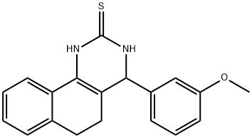 4-(3-methoxyphenyl)-3,4,5,6-tetrahydrobenzo[h]quinazoline-2-thiol 结构式