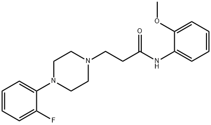 3-[4-(2-fluorophenyl)-1-piperazinyl]-N-(2-methoxyphenyl)propanamide 结构式