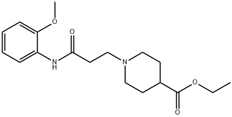 ethyl 1-{3-[(2-methoxyphenyl)amino]-3-oxopropyl}piperidine-4-carboxylate 结构式