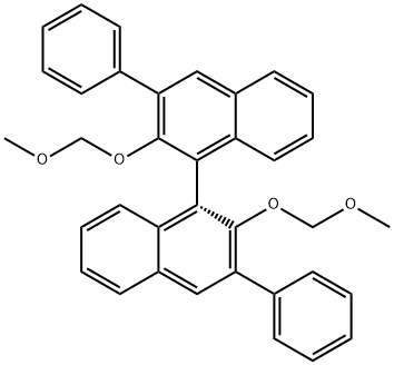 (R)-2,2'-双(甲氧基甲氧基)-3,3'-二苯基-1,1'-联萘 结构式