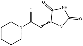 5-[2-oxo-2-(1-piperidinyl)ethylidene]-1,3-thiazolidine-2,4-dione 结构式