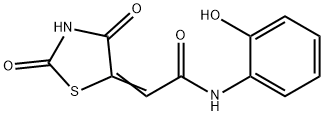 2-(2,4-dioxo-1,3-thiazolidin-5-ylidene)-N-(2-hydroxyphenyl)acetamide 结构式