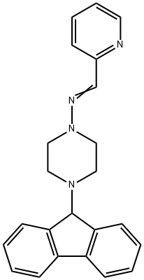 4-(9H-fluoren-9-yl)-N-(pyridin-2-ylmethylidene)piperazin-1-amine 结构式