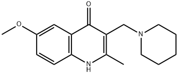 6-Methoxy-2-methyl-3-piperidin-1-ylmethyl-1H-quinolin-4-one 结构式