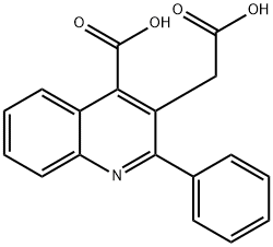 4-carboxy-2-phenyl-3-quinolineacetic acid 结构式