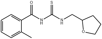 2-methyl-N-{[(tetrahydro-2-furanylmethyl)amino]carbonothioyl}benzamide 结构式