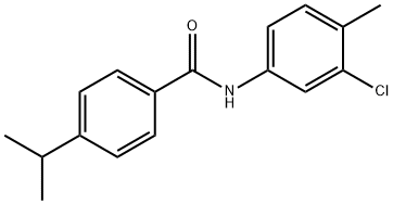 N-(3-chloro-4-methylphenyl)-4-(propan-2-yl)benzamide 结构式