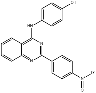 4-{[2-(4-nitrophenyl)quinazolin-4-yl]amino}phenol 结构式