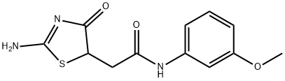 2-(2-imino-4-oxo-1,3-thiazolidin-5-yl)-N-(3-methoxyphenyl)acetamide 结构式