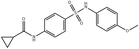 N-(4-{[(4-methoxyphenyl)amino]sulfonyl}phenyl)cyclopropanecarboxamide 结构式