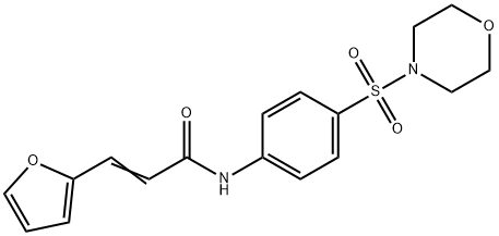 (2E)-3-(furan-2-yl)-N-[4-(morpholin-4-ylsulfonyl)phenyl]prop-2-enamide 结构式