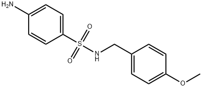4-氨基-N-(4-甲氧基苄基)苯磺酰胺 结构式