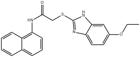 2-[(5-ethoxy-1H-benzimidazol-2-yl)sulfanyl]-N-(naphthalen-1-yl)acetamide 结构式