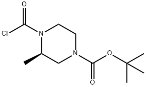 BOC-2-甲基哌嗪甲酰氯 结构式